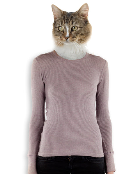 Thermal Crew Neck Long Sleeve Pinkish-purple