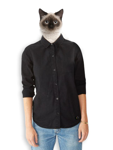 Vintage Black Button Down